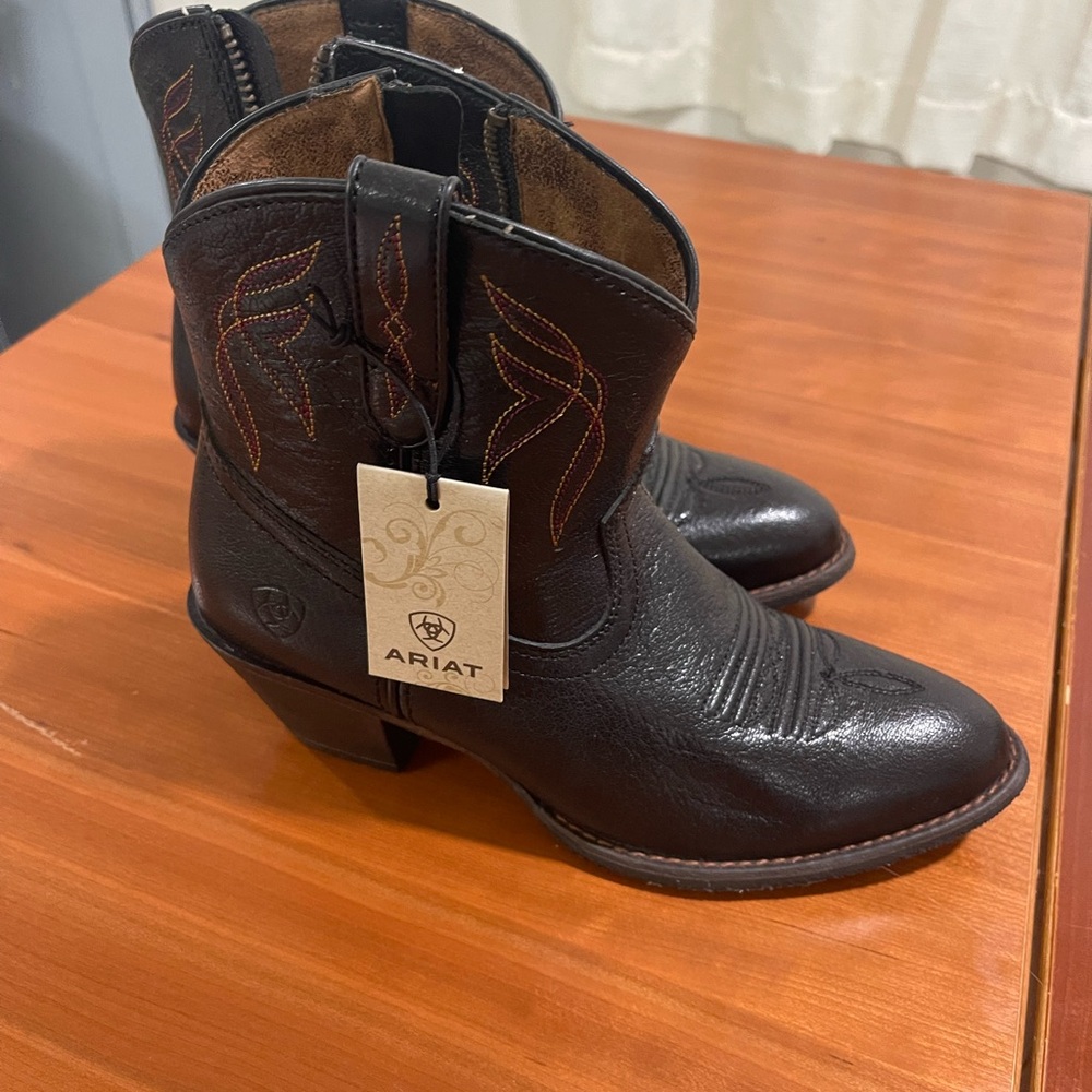 Ariat Dark Brown Western Ankle Boots